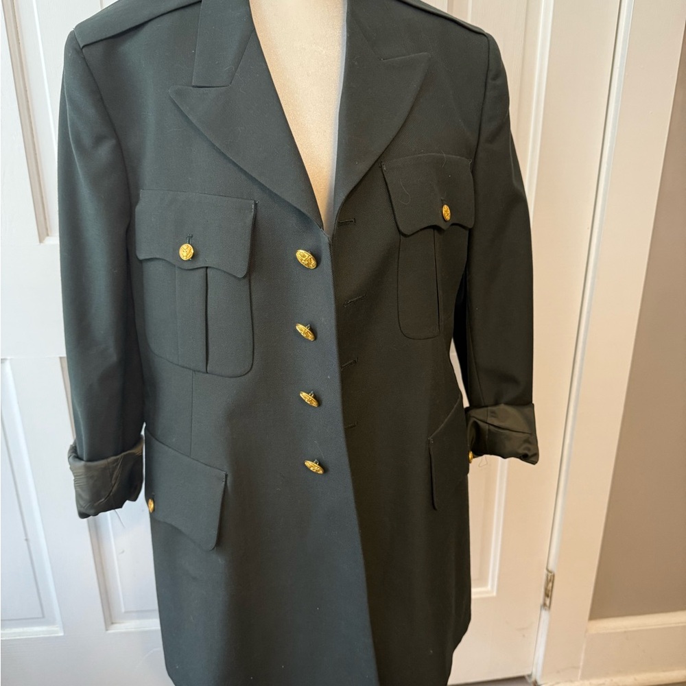 Men's Dark Green Military Style Jacket